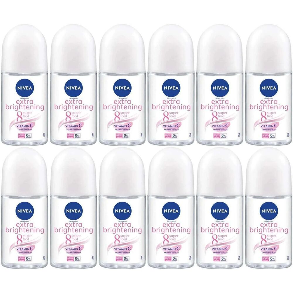 12-PACK Nivea Roll On Extra Brightening 25 ml